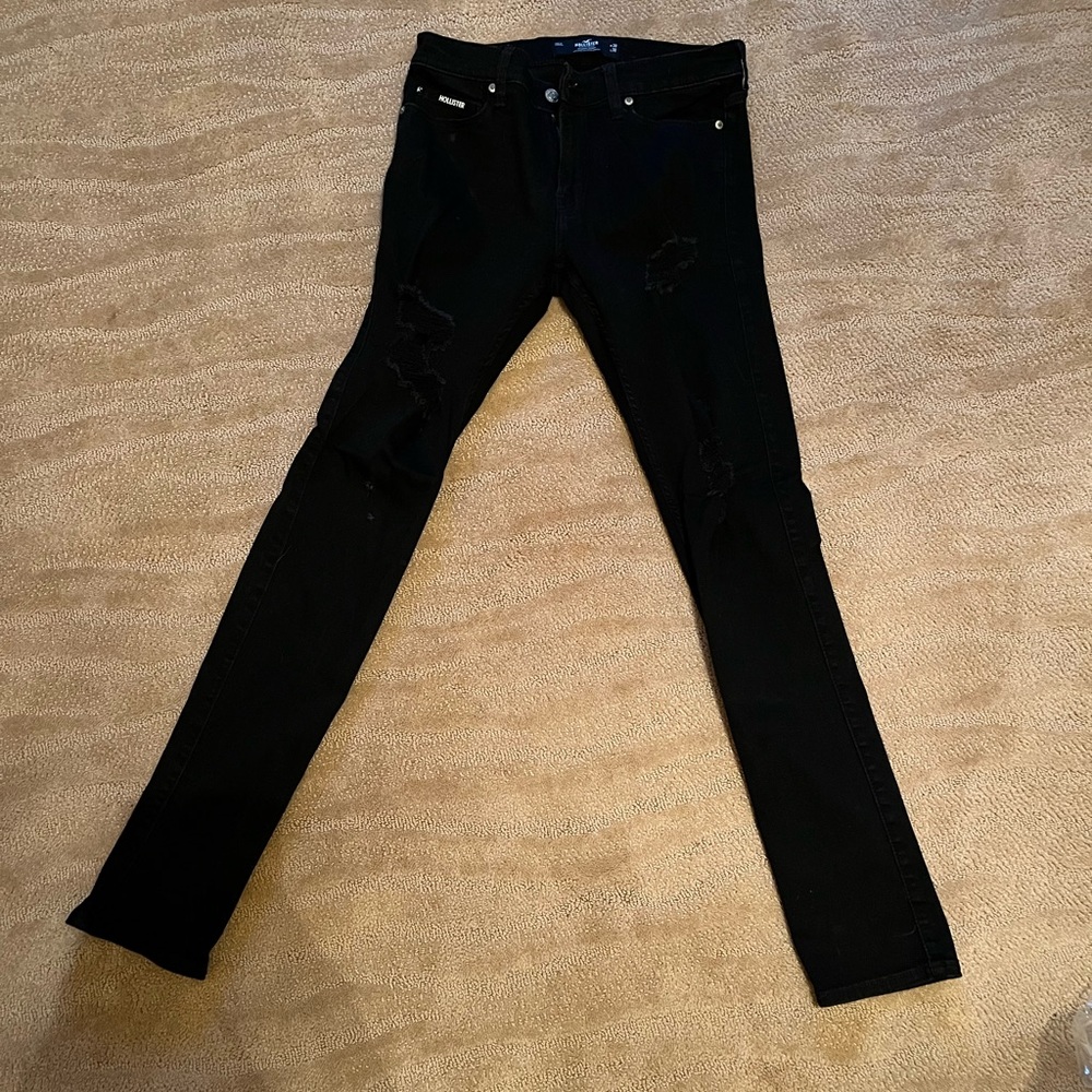 Hollister black 30x30 stacked skinny jeans